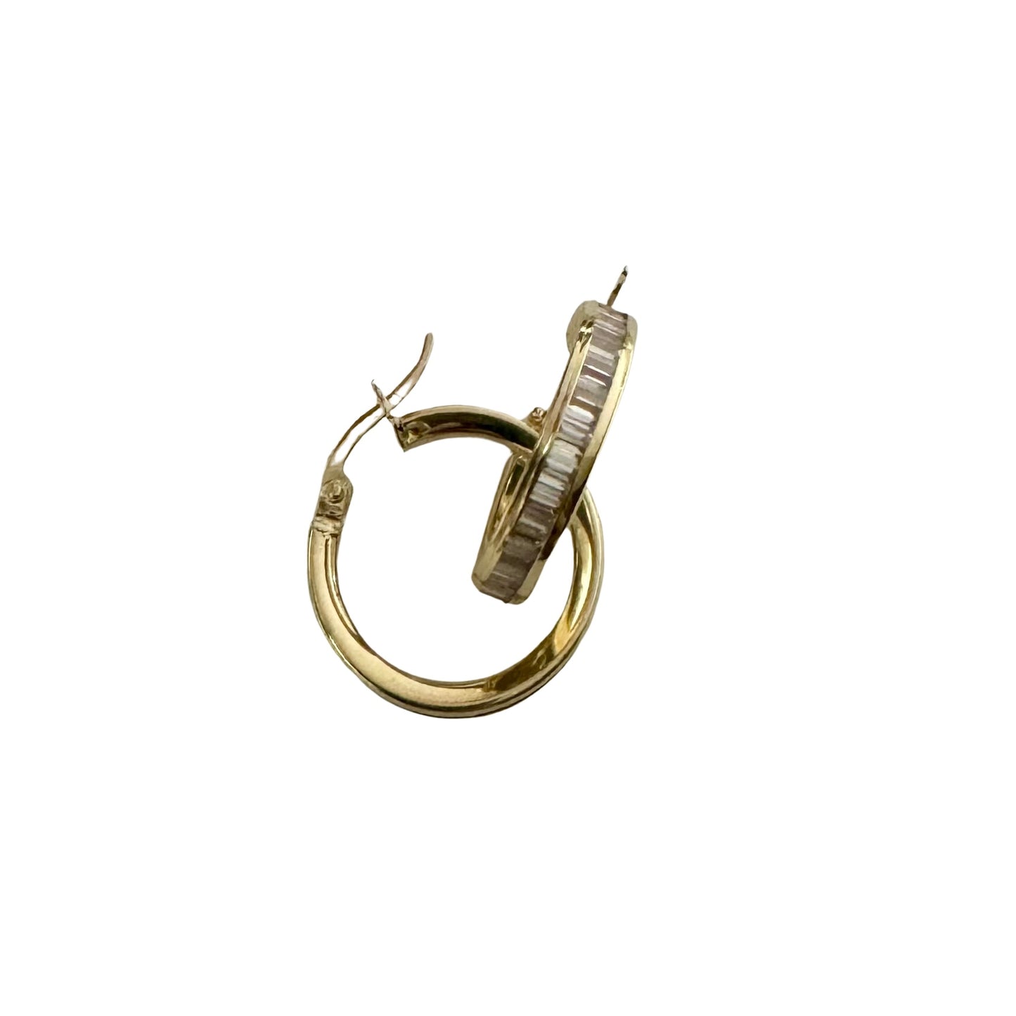 Small Baguette Channel Hoop Earrings