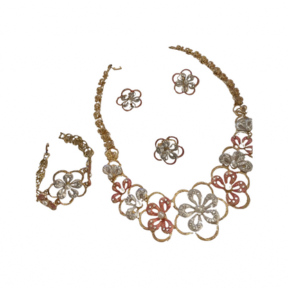 Lady Set Flower 18K Gold Plated