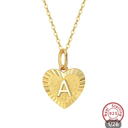 18K Gold Plated Silver Initial Necklace