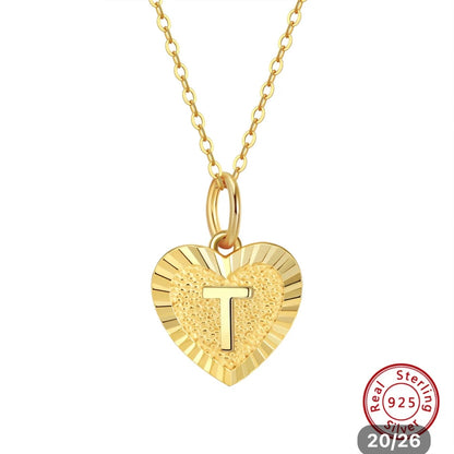 18K Gold Plated Silver Initial Necklace