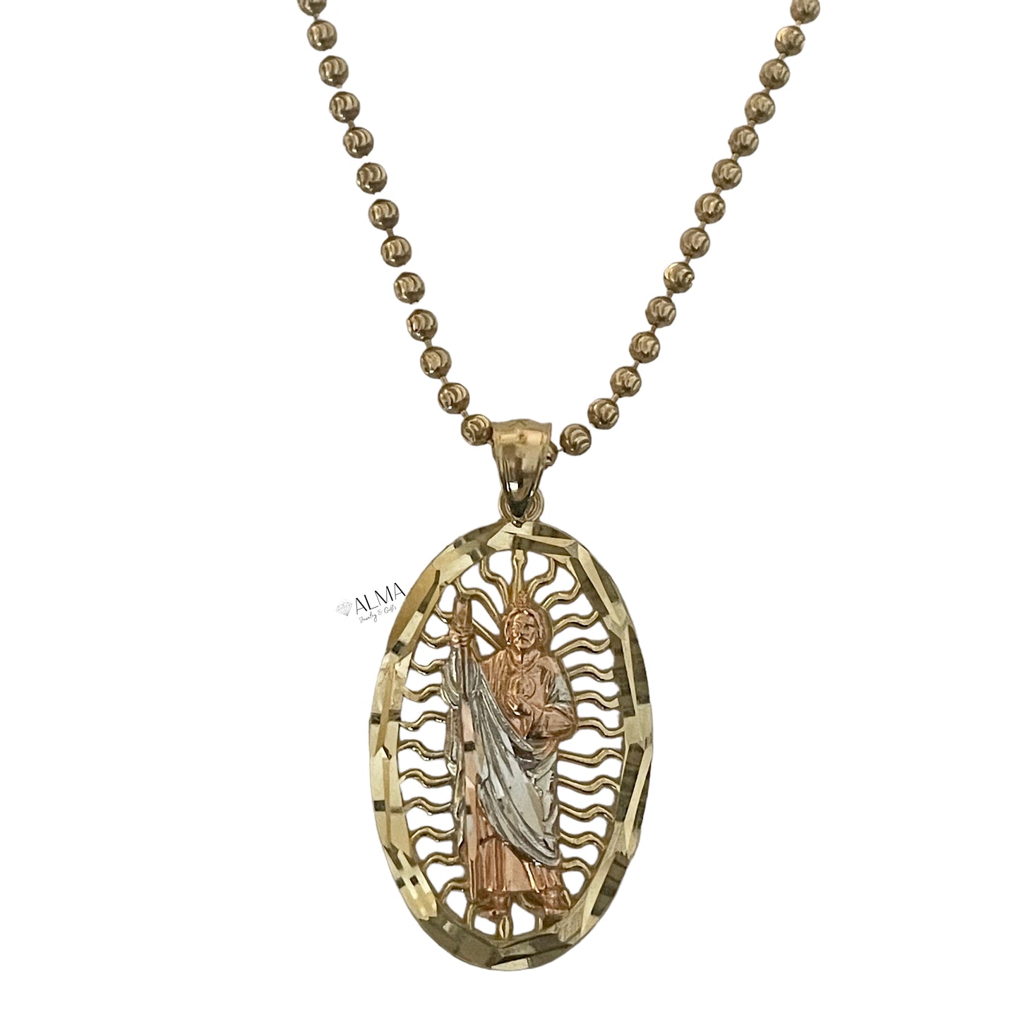 14K Gold St. Jude Pendant