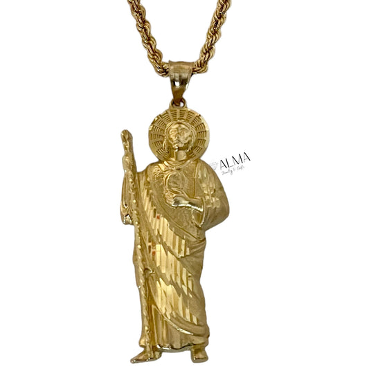 14K Gold St. Jude Pendant