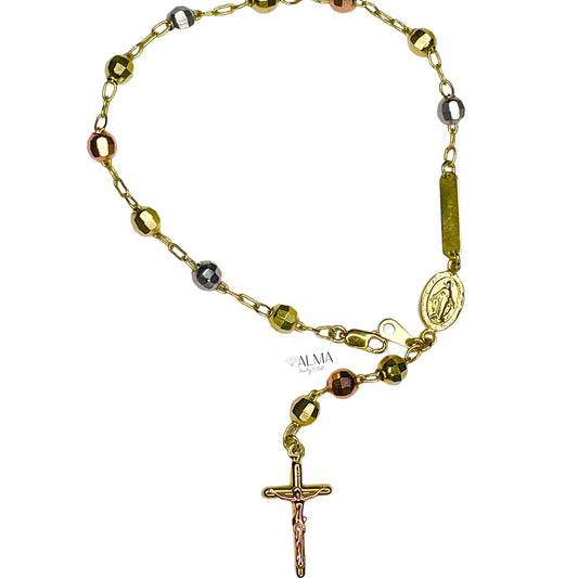 Tricolor Rosary Bracelet