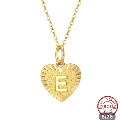 18K Gold Plated Silver Initial Necklace