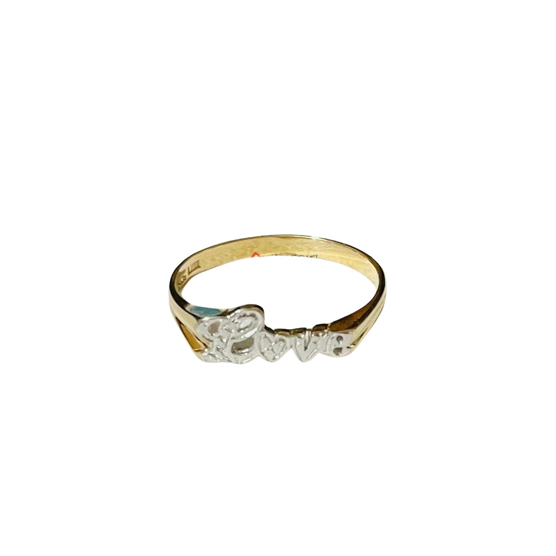 14K Gold Lady ring Love #7.5