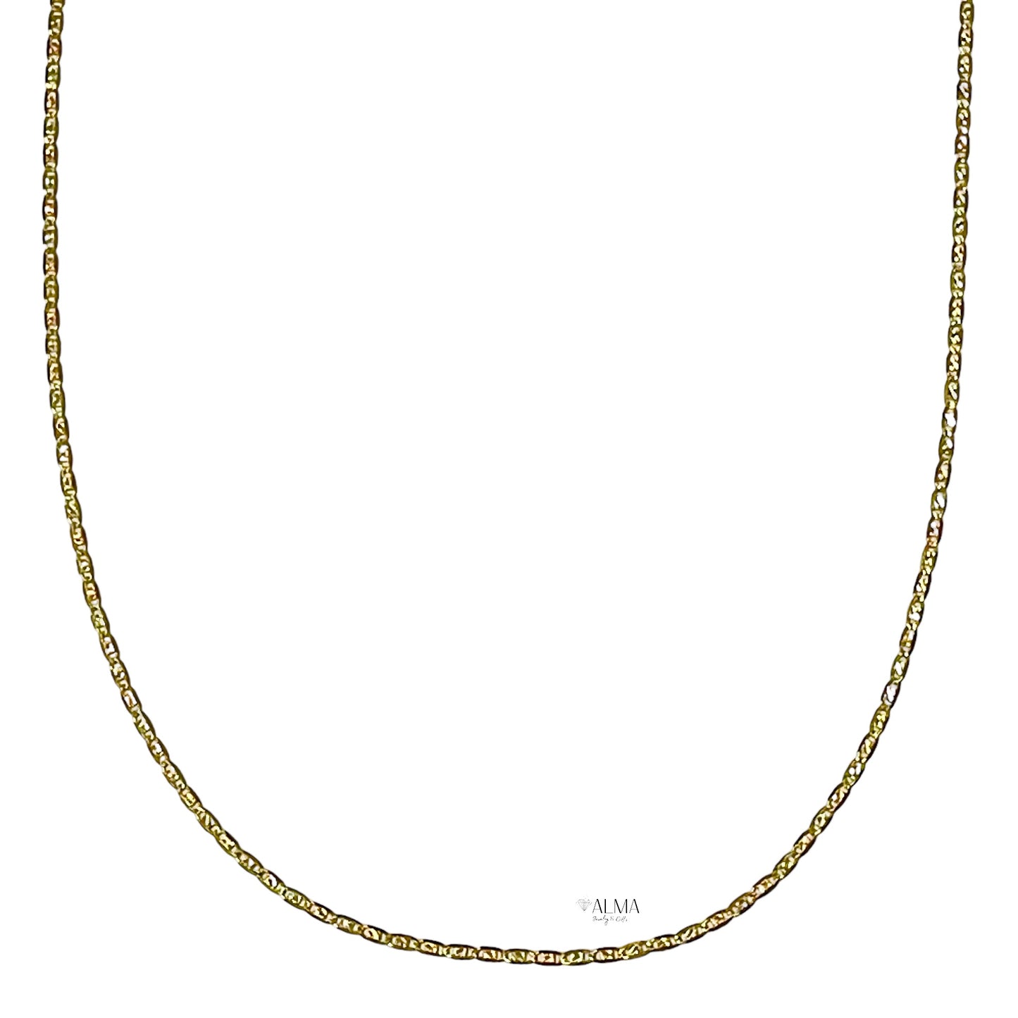 14K Tri-color Gold Valentino Chain 1.5mm