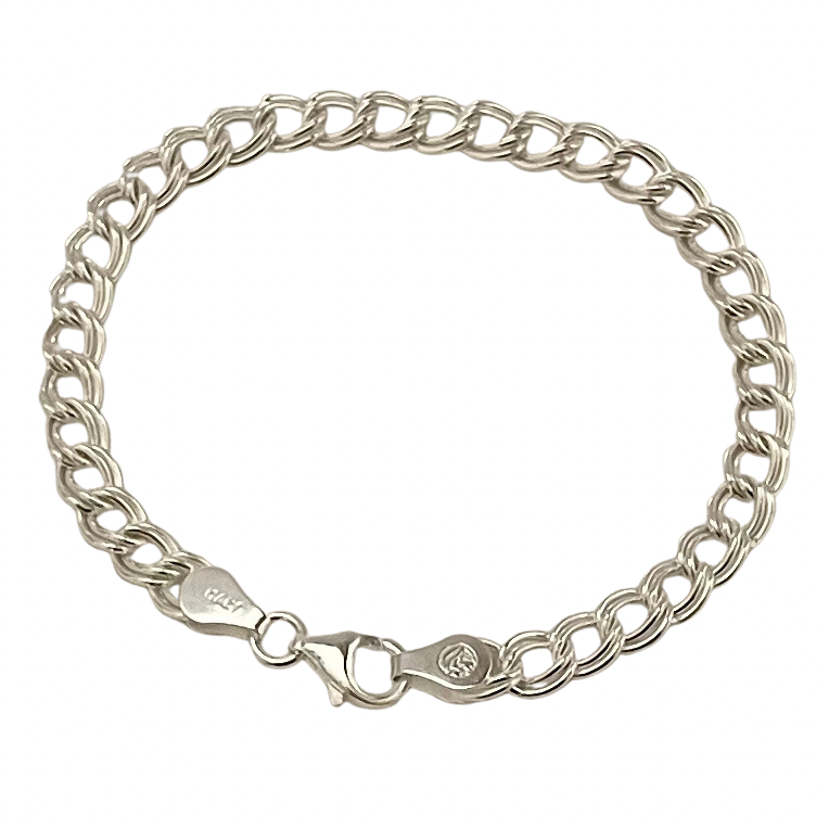 Double Link Bracelet in Sterling Silver