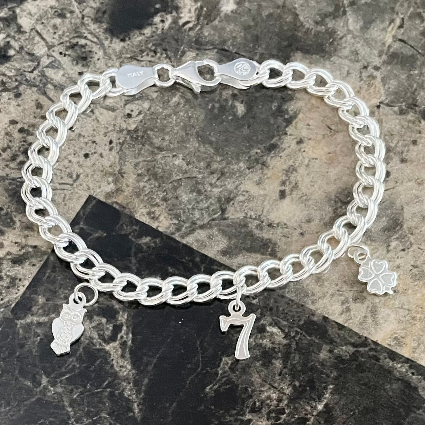 Double Link Bracelet in Sterling Silver