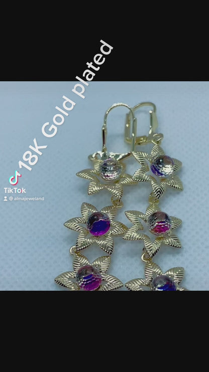 Stars Earrings 18K Gold Plated