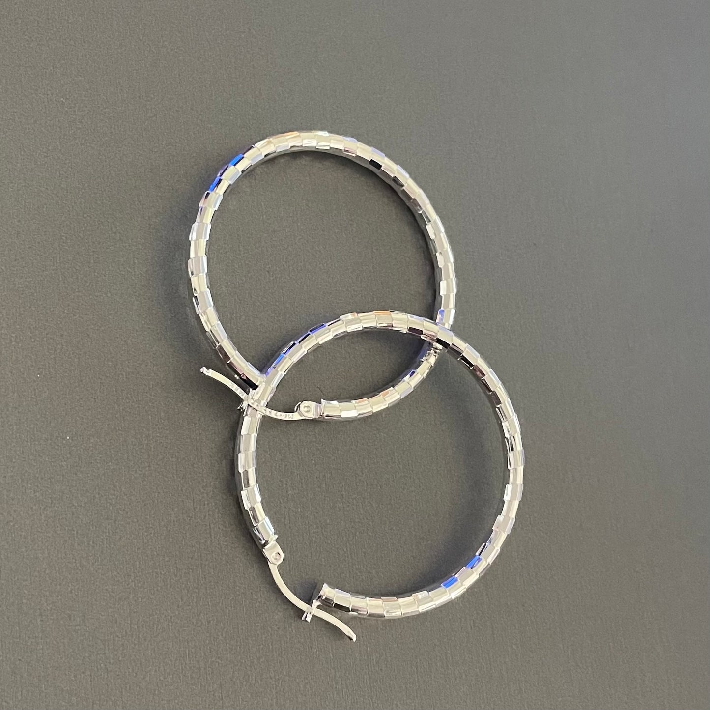 Hoop Earrings in Sterling Silver.