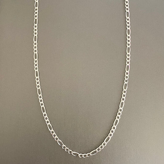 Chain Figaro, in Sterling Silver, 3.9 mm.