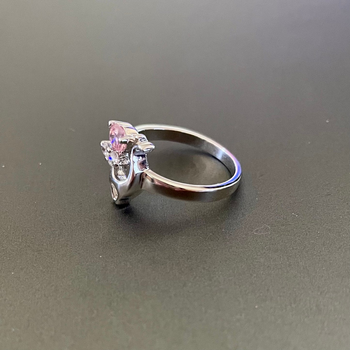 Pink Cat Lady ring in Sterling Silver #8.5