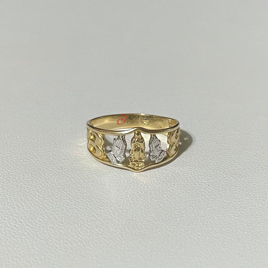 14K Gold Lady ring, praying hands #7.5