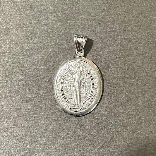 St. Benedict Charm, in .925 Sterling Silver