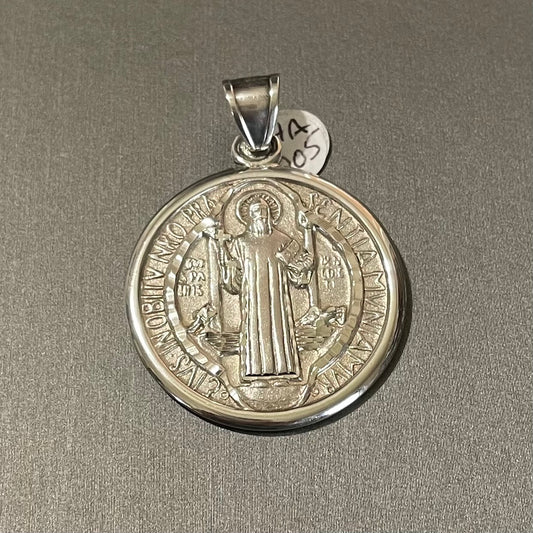 St. Benedict Charm, in .925 Sterling Silver