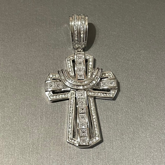 Crucifix .925 Sterling Silver, Cubic Zirconia