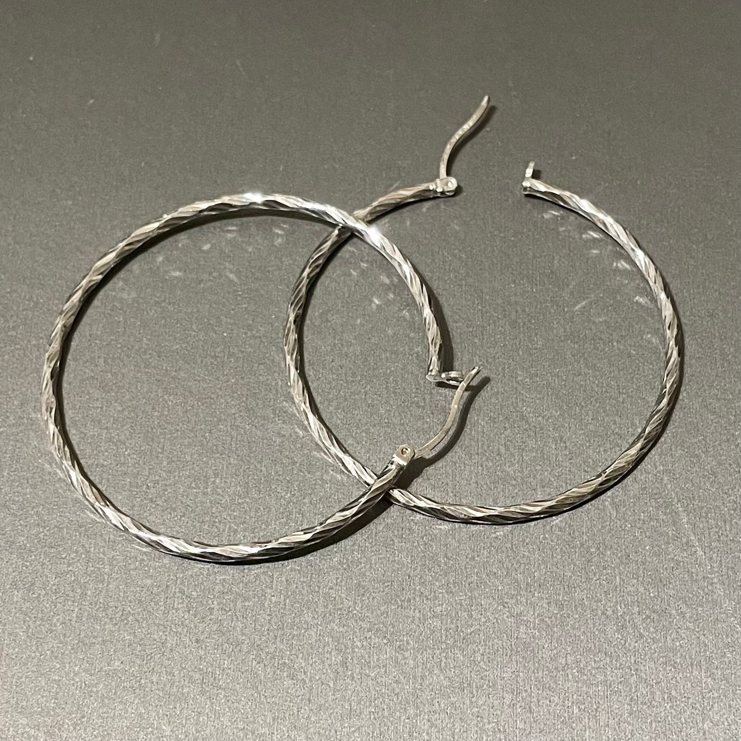 Hoop Earrings in .925 Sterling Silver.