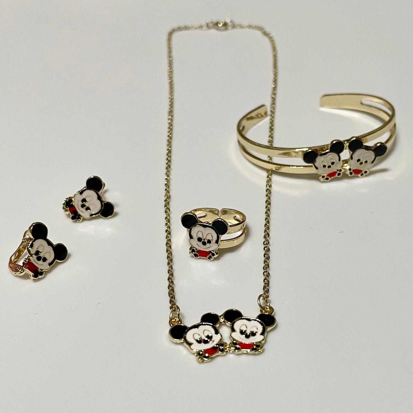 Girl Set Mickey Mouse, 18K Gold Plated