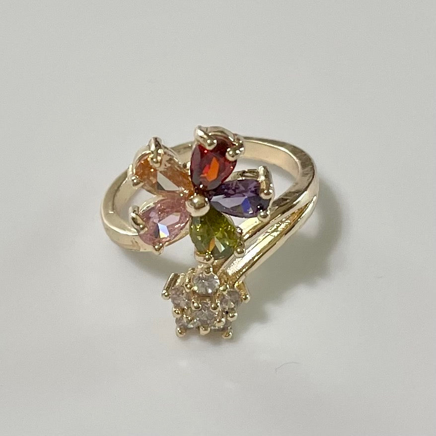 Lady Ring Colorful Flower and Star #7