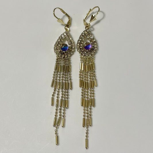 Dazzling Long Earrings 18K Gold Plated