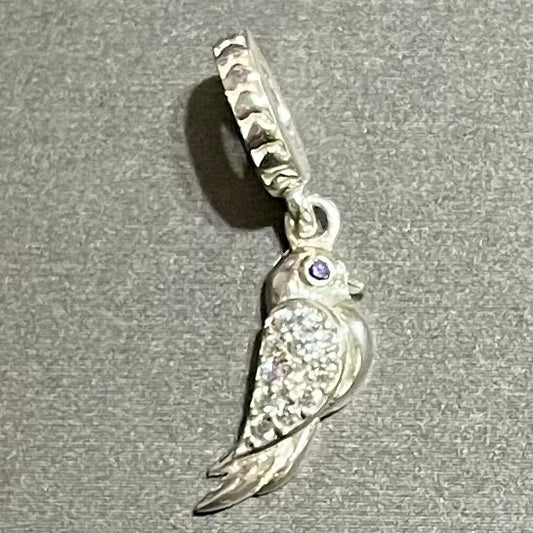 Bird Charm, in .925 Sterling Silver