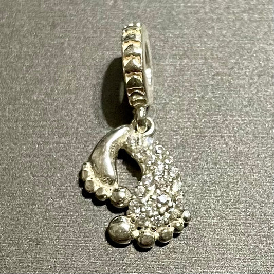 Baby foot Charm, in .925 Sterling Silver