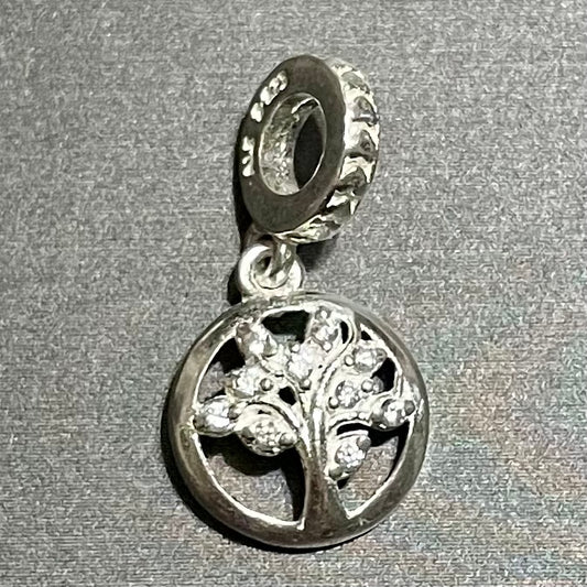 Tree of Life Circle Charm, in .925 Sterling Silver