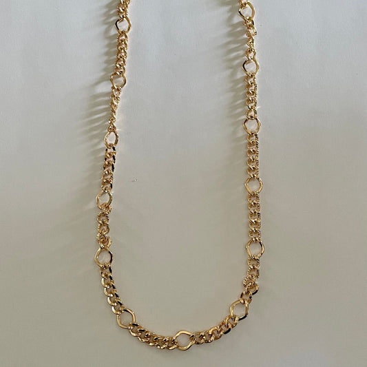 18K Gold Plated Curb Necklace 18-in long