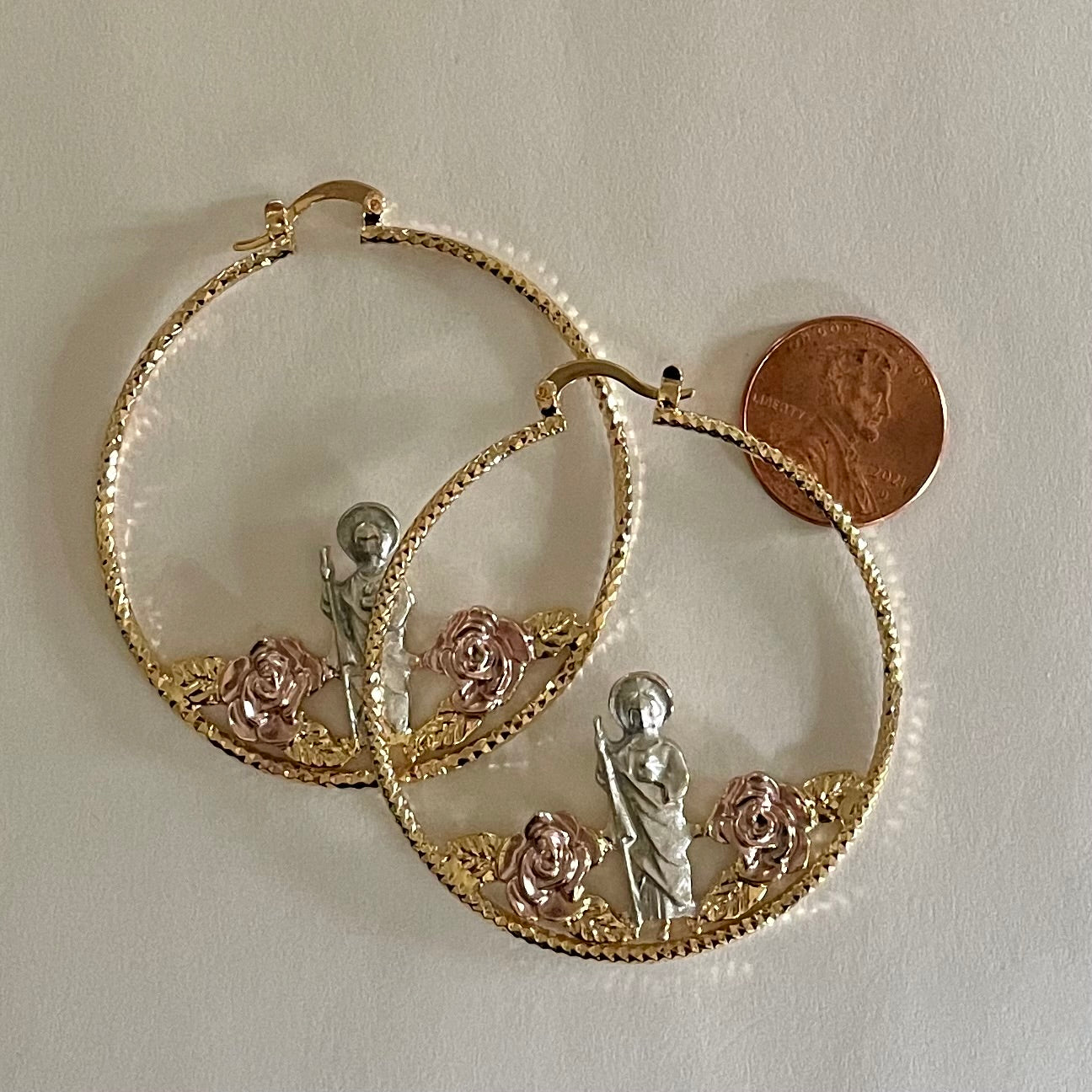 St. Jude Thaddaeus Hoop Earrings