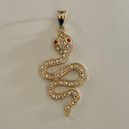 18K Gold Plated Snake Pendant