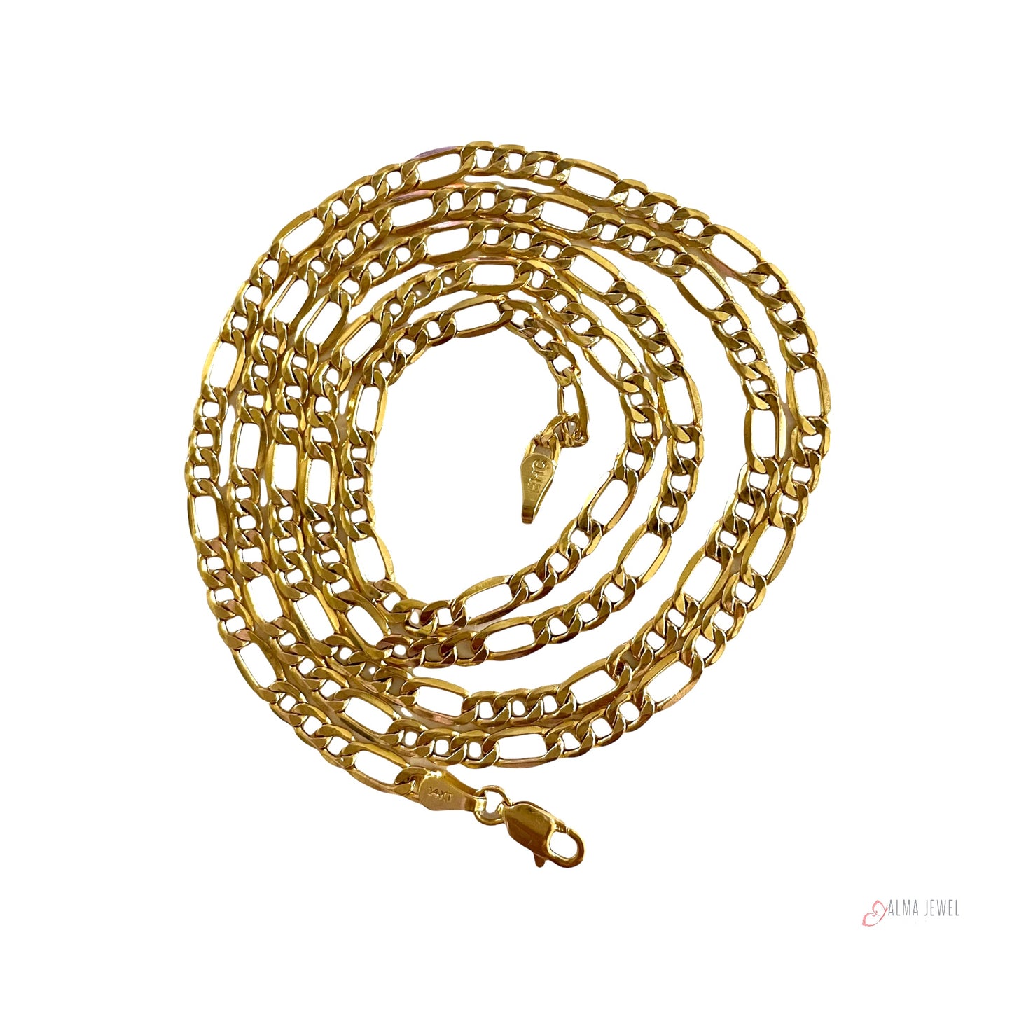 14K Gold Figaro Chain 4mm