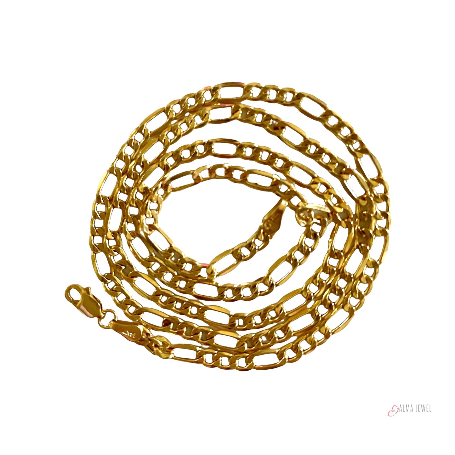 14K Gold Figaro Chain 4mm