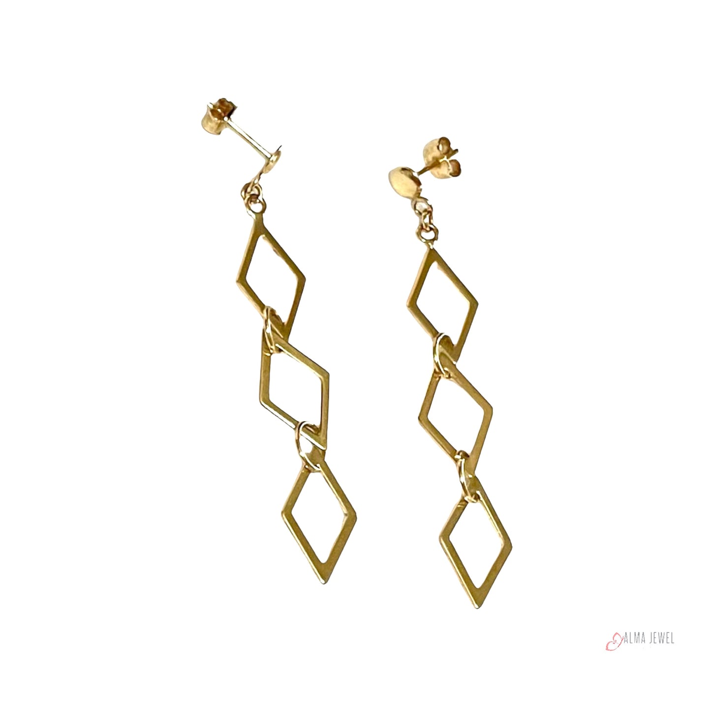 Rhombus Dangle Earrings