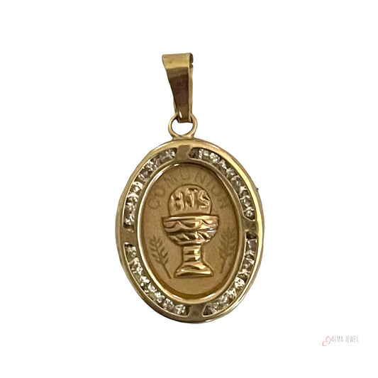 14K Gold First Communion Pendant