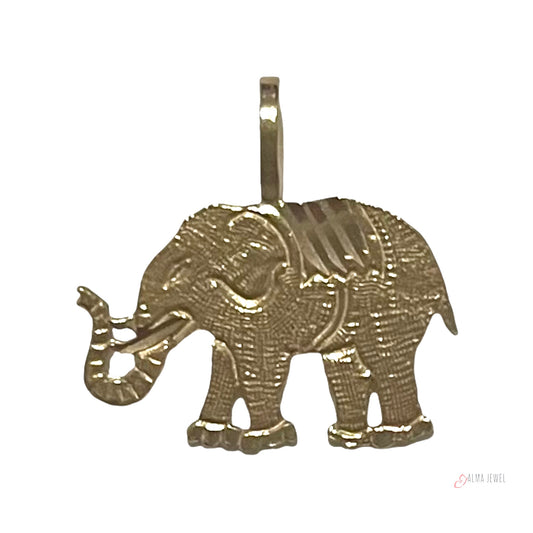 14K Gold Elephant pendant