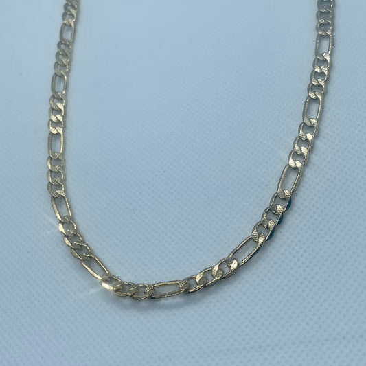 18K Gold Plated Figaro Chain 24in long