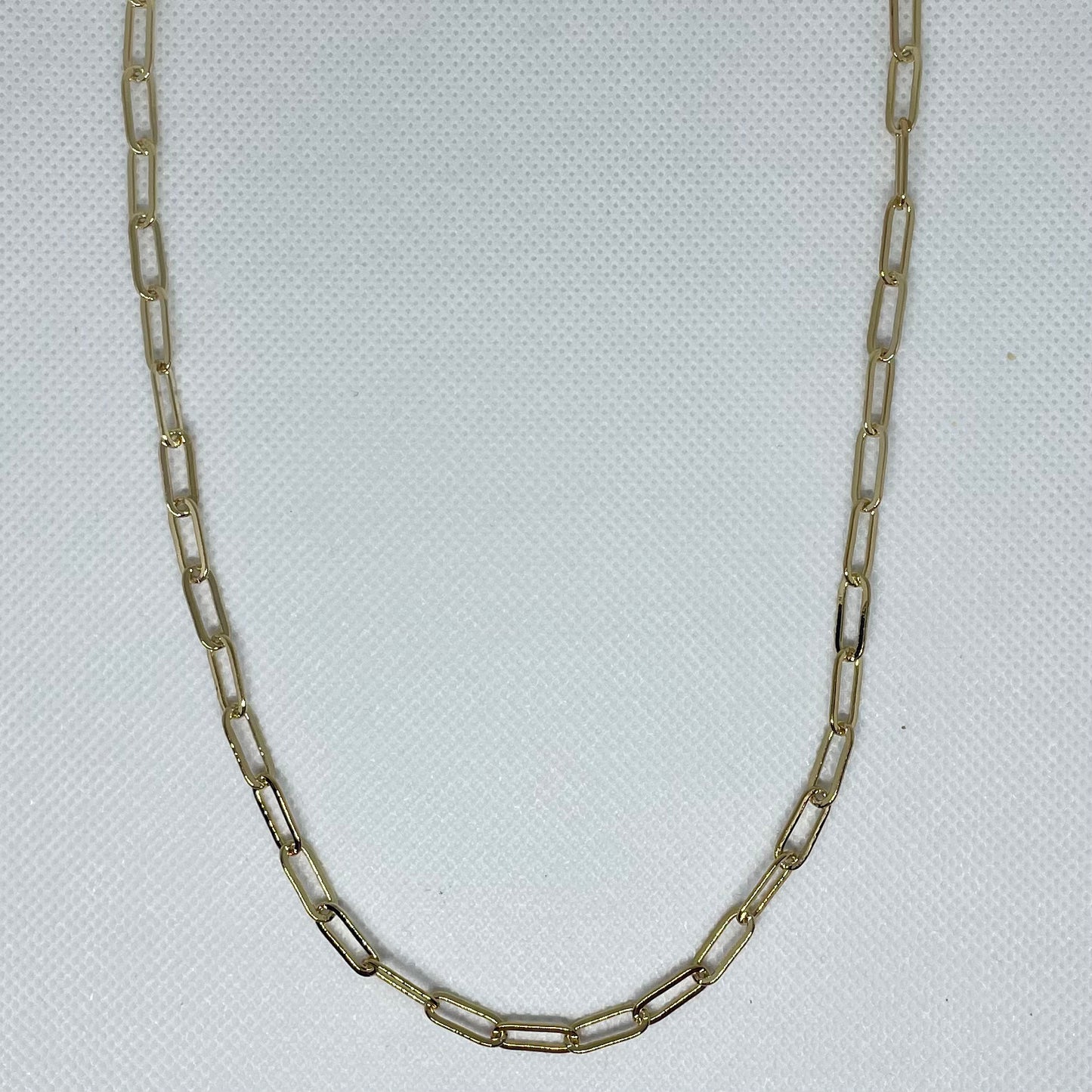 18K Gold Plated Paperclip chain 4.4mm