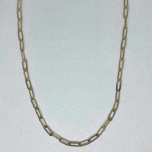 18K Gold Plated Paperclip chain 4.4mm