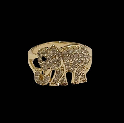 18K Gold Plated iced Elephant