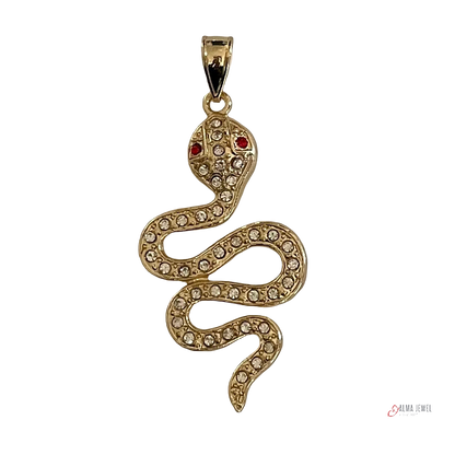 18K Gold Plated Snake Pendant