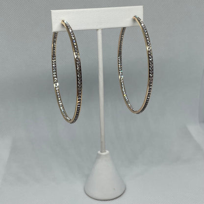 Hoop Earrings CZ 18K Gold plated