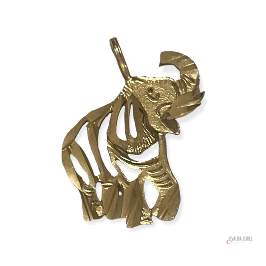 14K Gold Elephant pendant