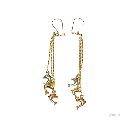 Dolphins Dangle Earrings