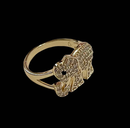 18K Gold Plated iced Elephant