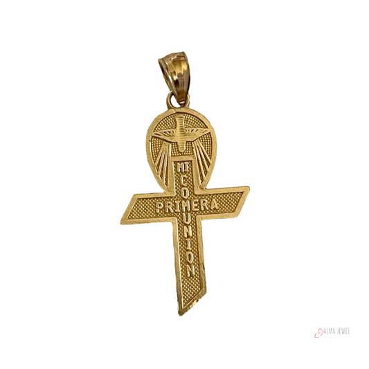 14K Gold First Communion pendant