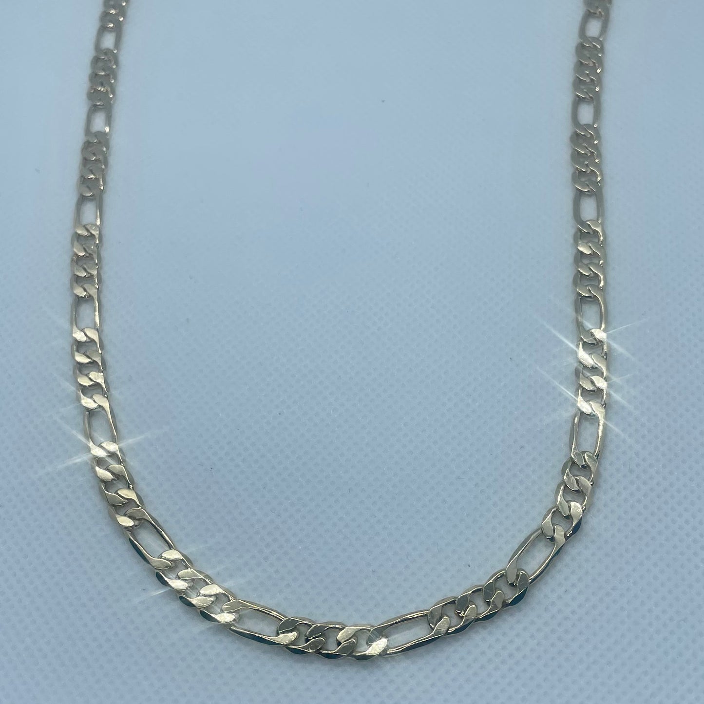 18K Gold Plated Figaro Chain 22in long